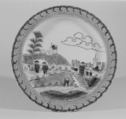 Plate, Hard-paste porcelain, Chinese, for Dutch market