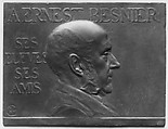 Portrait of Dr. Ernest Besnier, Alexandre-Louis-Marie Charpentier  French, Bronze, cast, oblong rectangle - single, French