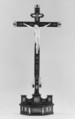 Crucifix, Ebony, ivory, lapis lazuli, agate, Italian, Florence