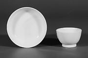 Miniature saucer (one of five) (part of a set), Soft-paste porcelain, British