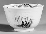 Teabowl and saucer, Worcester factory (British, 1751–2008), Soft-paste porcelain, British, Worcester
