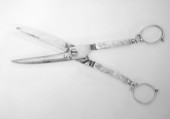 Scissors, Silver, steel, British, probably London