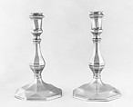 Pair of candlesticks, Thomas Merry I, Silver, British, London