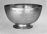 Punch bowl, E. G., London (active 1669–81), Silver, British, London