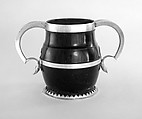 Two-handled cup, Serpentine stone, silver, British, London