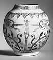 Jar, Hard-paste porcelain, Chinese, for European market
