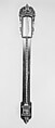 Torricellian barometer, Mahogany; mercury, British
