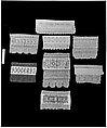 Cuff, Linen and silk, bobbin lace, Moravian-Slovak