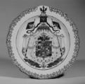 Plate (one of two), Hard-paste porcelain, Chinese, for German market