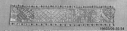 Band, Silk on linen, Greek Islands, possibly Cyclades or Anaphe