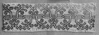 Band, Silk on linen, Greek or Italian