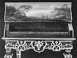 Harpsichord (part of a set), Painting under the lid attributed to Crescenzio Onofri (Italian, Rome after 1632–after 1712 Florence), Gilded and painted wood, Italian