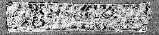 Border, Embroidered net, punto à rammendo, German