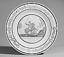 Plate (one of a set of five), Lead-glazed earthenware, French