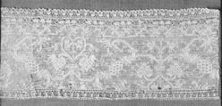 Strip, Embroidered net, buratto, punto à rammendo, bobbin lace, Italian