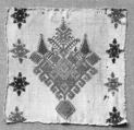 Bed curtain, fragment from a border, Silk on linen, Greek Islands, Kos or Patmos