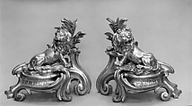 Pair of andirons, Gilt bronze, French