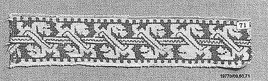 Border, Drawnwork, linen and silk, Italian or Greek