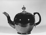 Tea and coffee set (teapot, coffeepot, milk jug, sugar bowl), Glazed earthenware, silver, Belgian, Namur
