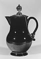 Tea and coffee set (teapot, coffeepot, milk jug, sugar bowl), Glazed earthenware, silver, Belgian, Namur