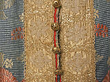 Dress, silk, metallic thread, brass, Russian