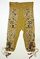 Toreador suit, silk, metallic thread, glass, cotton, Spanish