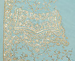Waistcoat front panels, Metal thread embroidery and sequins on silk, European