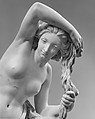 Nymph drying her hair, Louis Claude Vassé (French, Paris 1716–1772 Paris), Nymph: white marble: base, basin and console: gray-veined marble; serpents: bronze, with remains of gilding, French, Paris