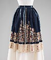 Apron, cotton, silk, wool, Czech