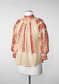 Blouse, cotton, silk, metal, Romanian