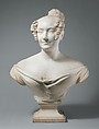 Bust of a young woman, Jean-Pierre Dantan French, Marble, French