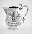Cream pitcher (part of a set), Silver, Anglo-Indian