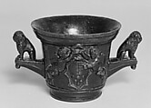 Medieval-Renaissance style mortar, Bronze, Italian