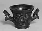 Medieval-Renaissance style mortar, Bronze, Italian