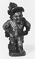 Dwarf as Mars (one of a pair), Walter Pompe Flemish, Cast terracotta, polychromed (dark green, yellowish brown, rust and black), Flemish, Antwerp