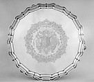 Salver, Augustin Courtauld (British, 1685–1751), Silver, British, London