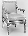Armchair, Sulpice Brizard (ca. 1735–after 1798, master 1762), Carved and gilded beechwood, French, Paris