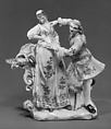 Woman and her tailor, Capodimonte Porcelain Manufactory Italian, Soft-paste porcelain, Italian, Naples