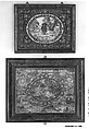 Meleager and Atalanta, After two engravings by Crispijn de Passe the Younger (Dutch, Cologne ca. 1594–1670 Amsterdam), Silk and metal thread on canvas, British