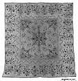 Quilted bed cover, Silk on linen, British