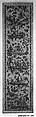 Embroidered panel with chinoiserie scenes, Wool and silk on canvas, French