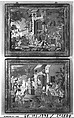 Collage picture with scenes from the story of Abraham, Paper, silk and isinglass, Austrian