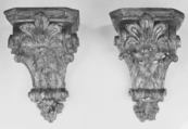 Pair of wall brackets, Carved and gilded wood, French