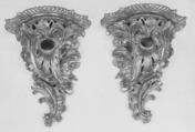 Pair of wall brackets, Carved and gilded wood, French