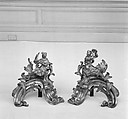 Pair of andirons, Gilt bronze, French