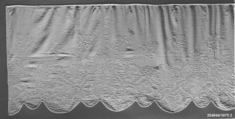 Valance, Linen and cotton, German or Swiss