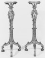 Pair of tripod candlestands (torchères), François de Cuvilliés the Younger , from his Livre d'Ornaments, published in Munich ca. 1745–46 German, Carved and gilded pine, German