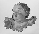 Head of a cherub, Polychromed wood, German, Bavaria