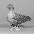 Tureen in the form of a partridge, Faience (tin-glazed earthenware), French, Strasbourg