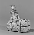 Figural box, Faience (tin-glazed earthenware), German, Strasbourg